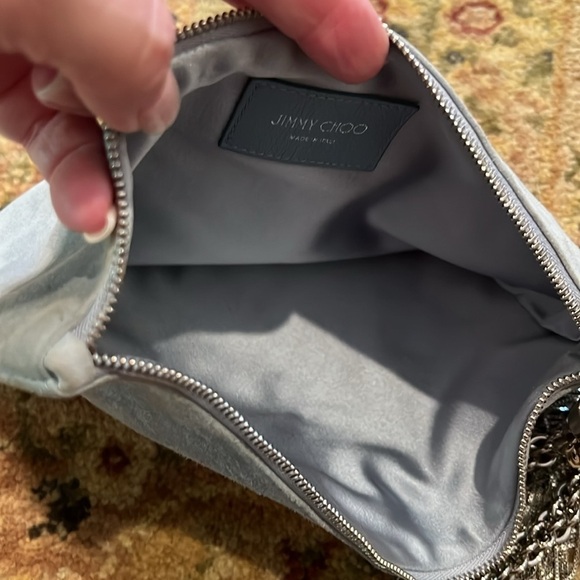 Jimmy Choo Authentic blue/grayish colored suede purse - Picture 5 of 13